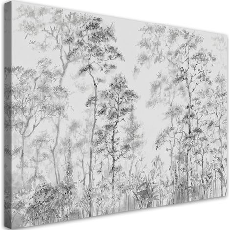 Tableau sur toile Arbres minces élevés 60x40 (1/5)