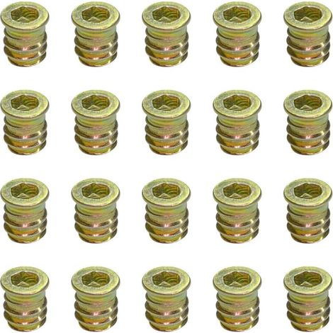 Lot de 20 écrous filetés pour meubles en bois M6 x 13 mm-RAPANDA (1/4)