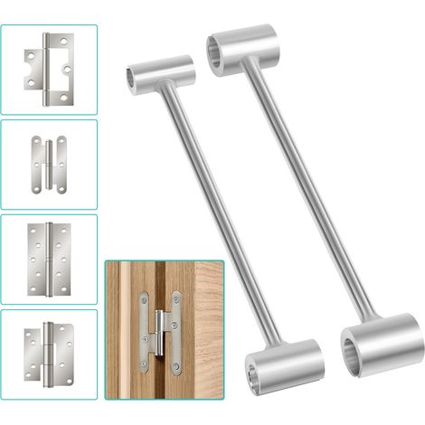 2 pièces Outil de Réglage de Charnière de Porte, Conception à double Tête 14-17 mm et 23-25 mm, pour Charnières de Drapeau (1/5)