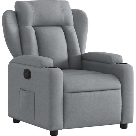 Maison Exclusive - Poltrona Reclinabile in Tessuto Grigio Chiaro