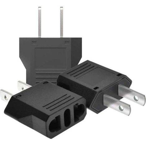 Ulisem 【Pack de 3】Adaptateur de voyage, Adaptateur de prise France-USA, Adaptateur de prise USA, Adaptateur USA, Adaptateur de prise Canada, Adaptateur de prise universel pour États-Unis/Chine/Japon/C (1/4)