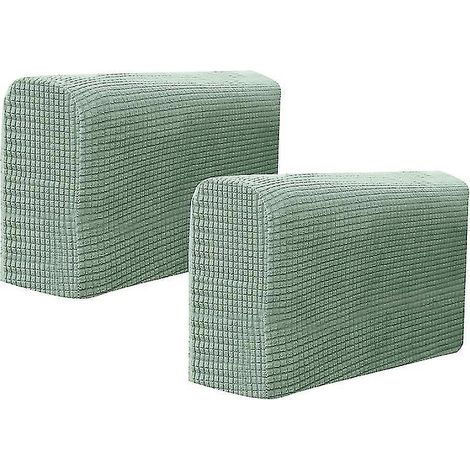 Lot de 2 housses d'accoudoirs vertes pour canapé inclinable