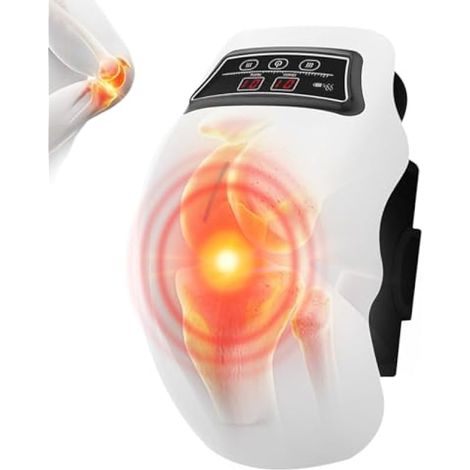 Masseurs Electriques, Masseur de Genou Sans Fil, Massage Genoux avec 3 Chauffage et Vibration, Masseur de Genou Infrarouge Portable Masseur pour Soulager les Arthrose Genou (1/5)