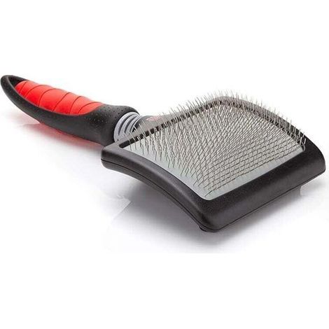 Brosse Carde Progroom Très Grande pour Chien Longueur totale 19cm, longueur du peigne 12cm, largeur 9cm (1/4)