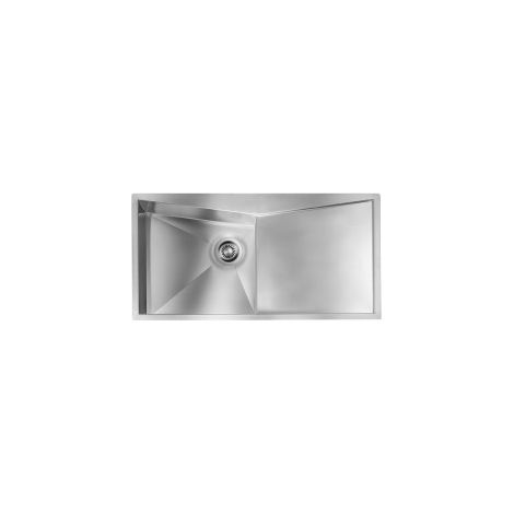 CM 012866SCSSP SPACE Lavello da Incasso 1 Vasca Sinistra con Gocciolatoio Destro Acciaio Inox Satinato (100x52x19 cm) colore Acciaio Inox (1/5)