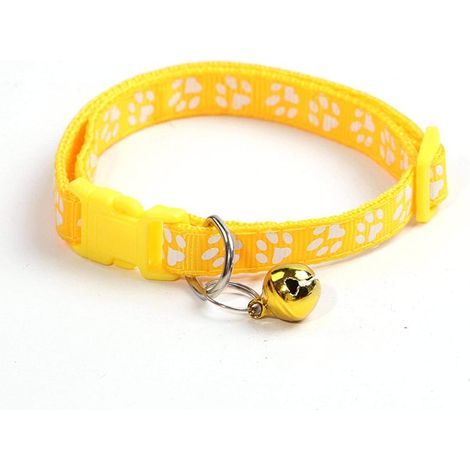 Collier pour chien, laisse réglable pour chien et chat, collier réfléchissant avec clochette pour animaux de compagnie et chats. (1/5)