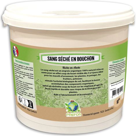 Sang seche en bouchon seau 20L 10kg