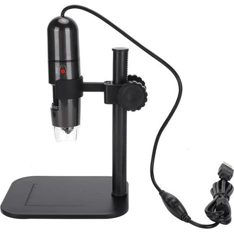 LANG Microscope numérique 50-1000X USB 8 LED Endoscope caméra loupe avec support (1/4)