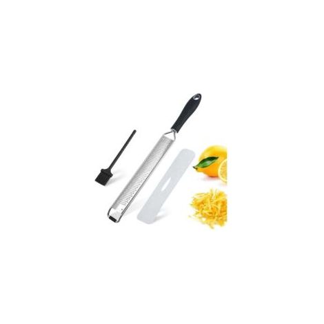 Rallador y extractor de cítricos de acero inoxidable para limón, cítricos y queso - Ergonómico y antideslizante - Rallador de queso multifuncional - Ralladores para jengibre, queso, fruta y otros alim (1/4)