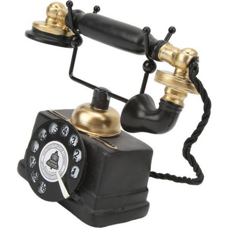 1 Modèle de téléphone vintage, décoration résine rétro, pour salon bureau café bar vitrine (1/5)
