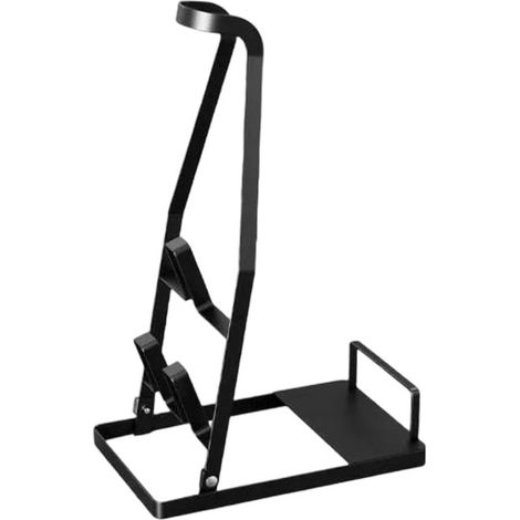 Rangement Aspirateur pour balai Gain de Place Rangement Aspirateur(Black)  Acier pour robuste, finition anti-rayures, structure stable, ne pour bascule pas, longue durée de vie (1/5)