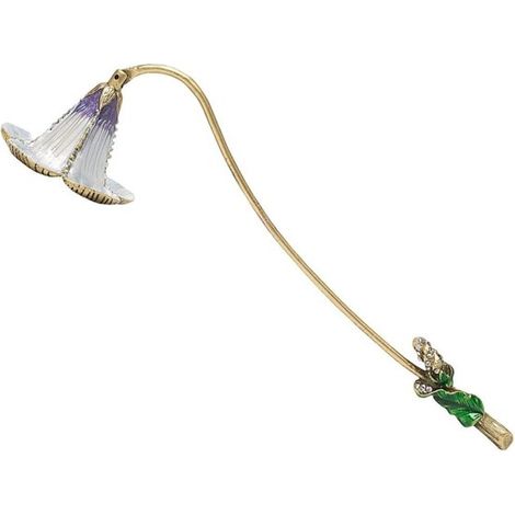 Estintore per candele in lega di zinco per aromaterapia con strass, design vintage, estintore portatile a stoppino per candele lunghe, per spegnere in sicurezza incendi in famiglia e durante le feste. (1/4)