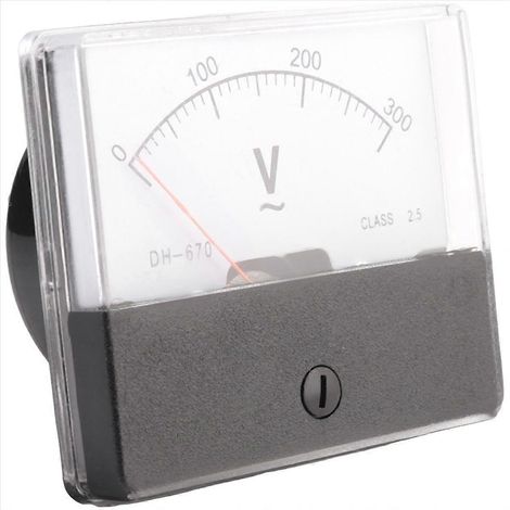 Voltmètre analogique rectangulaire AC 0-300V DH670 (1/5)