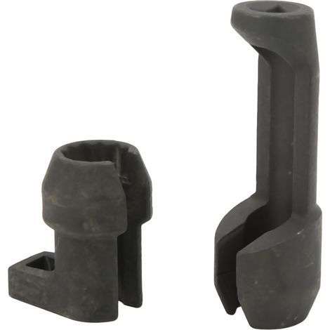 Ortviai Clé à douille pour ligne d'injection et capteur O2 17 mm, acier 42Cr noir, 2 pièces pour Ford Power Stroke 6.7L (1/5)