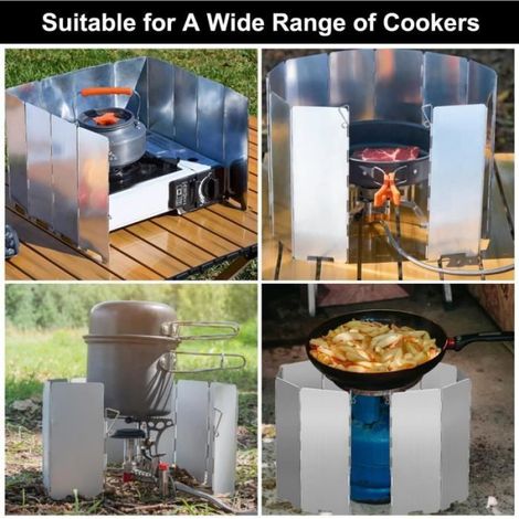 Pare-Vent - Aluminium - 12 Plaques - 100x2 4 Cm Déplié - Pour Réchaud Camping - 1 Pièce (1/4)