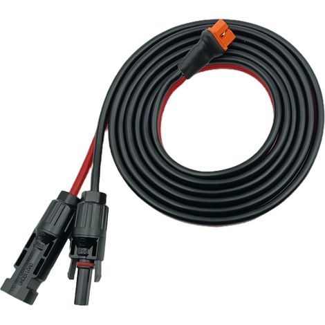 Câble solaire vers XT60i 10AWG 6mm² XT60I-F Adaptateur câble solaire rallonge compatible avec la station d'alimentation (10AWG 2M) (1/5)