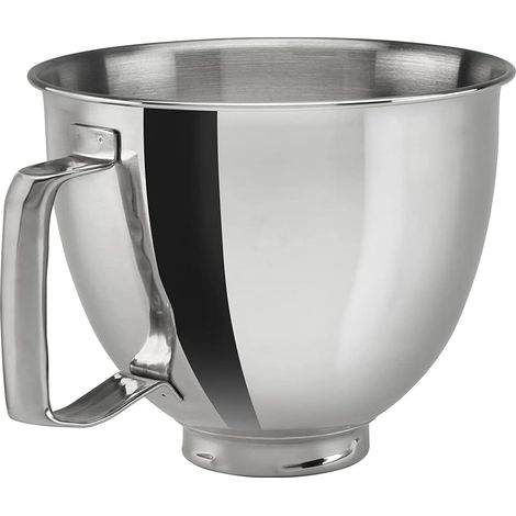 4.8L K5THSBP Stainless Steel Bowl with Handle for Kitchen-Aid, Chef's Accessories for 125/150/165/175, Dishwasher Safe Kitchen Robot Accessories (1/5)