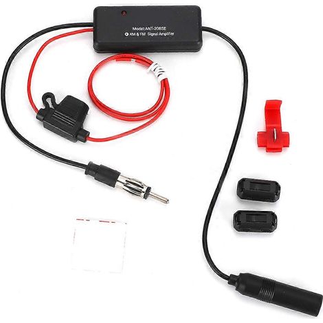 Antenne amplifiée FM AM avec anneau magnétique, forte suppression des interférences pour éliminer le bruit, récepteur radio amélioré, compatible autoradio et tuner. (1/5)