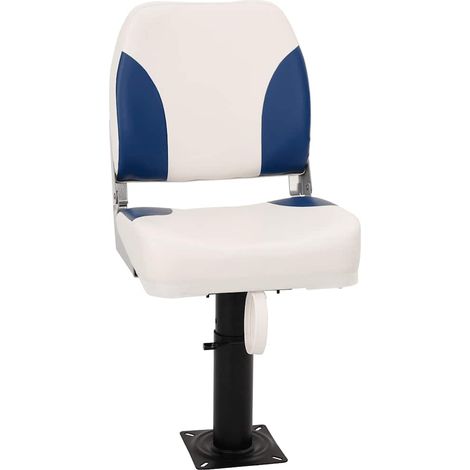 Maison Exclusive - Set di 2 Sedili Pieghevoli per Barca Blu e Bianco 41x36x48 cm