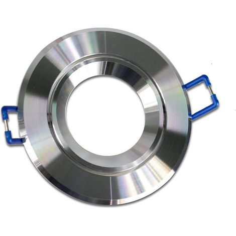 Incasso per faretto in acciao porta faretto orientabile tondo supporto per faretti Ø 72 mm silver