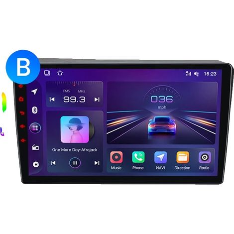 Radio para coche, reproductor multimedia con pantalla táctil, sistema de navegación, compatible con Nissan Navara (D40) 2004-2015, ventilador de refrigeración integrado, navegación GPS Android, V1 Pro (1/2)
