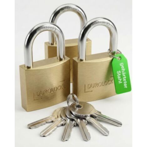 Lot de 3 Cadenas à Clé Identique avec 6 Clés (1/5)