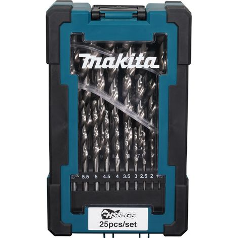 Makita D-78368   Metall-Spiralbohrer-Set  1 mm, 1.5 mm, 2 mm, 2.5 mm, 3 mm, 3.5 mm, 4 mm, 4.5 mm, 5 (1/4)