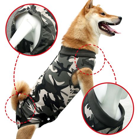 Combinaison de récupération post-opératoire pour chien, camouflage, taille L (1/5)