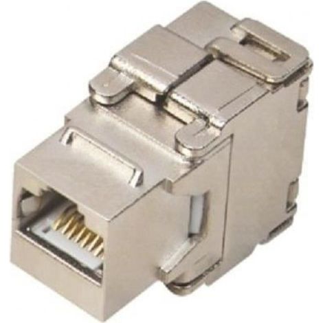 Connecteur Rj45 - Femelle Droit - Métal - Température De Fonctionnement -40 À 70 °C - AWG 22/24 - Argent - 1 Pièce (1/2)