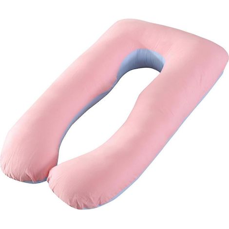 Taie d'oreiller en coton lavable et confortable pour oreiller de maternité en forme de U, idéale pour les personnes dormant sur le côté. (1/5)