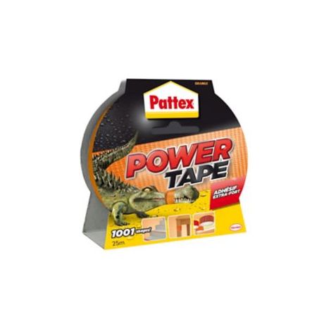 Pattex Power Tape, Ruban adhésif orange extra fort pour charges lourdes, Bande adhésive toilée tous supports, Rouleau adhésif étanche de 48 mm x 25 m (1/4)