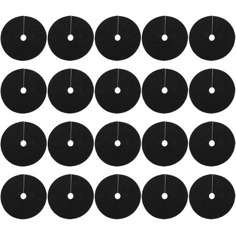 Lot de 20 anneaux de protection anti-herbes en tissu non tissé pour arbres-15.00X15.00X0.10CM-Black (1/4)