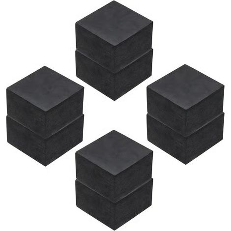 Lot de 8 tapis anti-vibrations en caoutchouc dur pour lave-linge, dalle carrée de 50 mm pour l'isolation des vibrations, épaisseur de 30 mm, réduction du bruit pour la plomberie (1/2)
