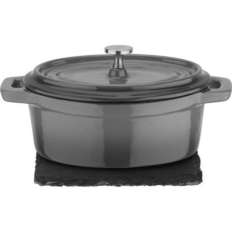 Mini Cocotte - GSW - 718301 - Fonte d'acier massive - Induction - Gris anthracite (1/5)