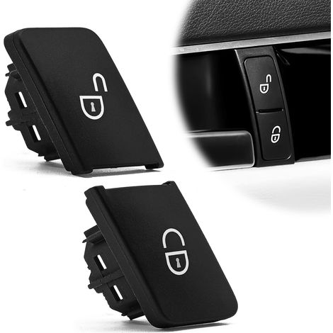 Türverriegelungsknopf, Türverriegelungsschalter auf der Fahrerseite, Entriegelungsknopf, Ersetzen des Verriegelungs-/Entriegelungsschalters 2049058402, passend für Mercedes-Benz C-Klasse W204, E-Klass