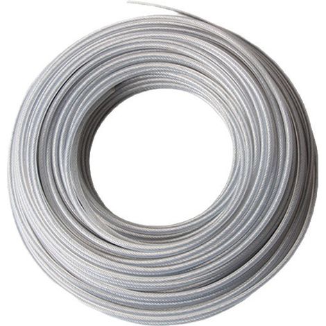 Fil de coupe-bordures en acier robuste, 3 mm x 15 m, rond, de rechange pour débroussailleuses (1/5)