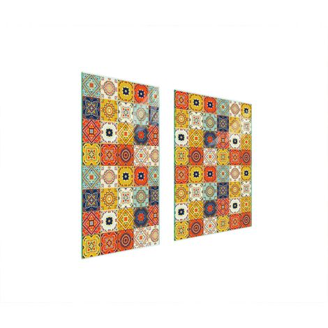 PANNEAU DE PROTECTION EN VERRE 75x52 MOSAÏQUE (1/5)