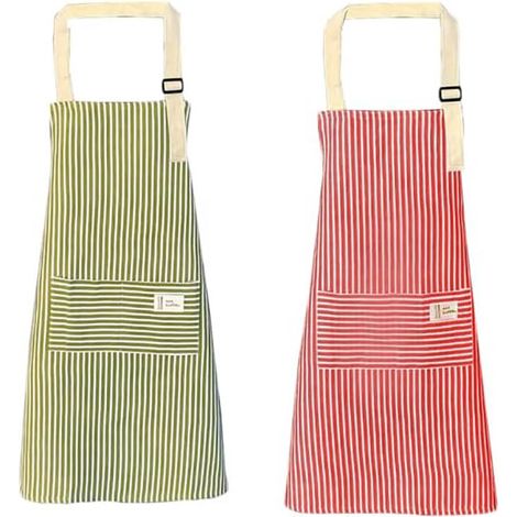 Tablier de cuisine pour femme, tablier de cuisine avec poche, tablier en coton (1/5)