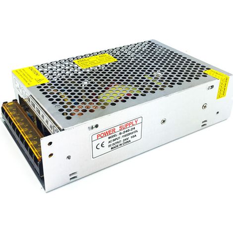 Haute Puissance Transformateur Variateurs Adaptateurs Interrupteur alimentation Pilote AC 110V/220V DC 12V 10A 120W pour LED Bande
