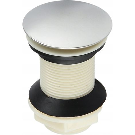 Tapón automático para lavabo sin rebosadero, cromado (1/5)