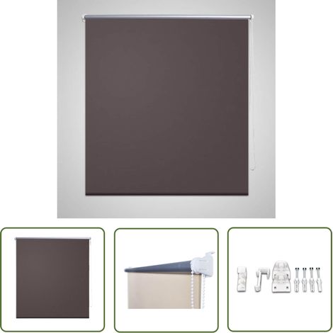 Verdunkelungsrollo 140 x 175 cm coffee - Fensterrollo - Verdunkelungsrollo - Raffrollo - Rollo Braun - Rollo Mit Kettenantrieb (1/4)