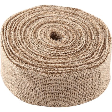 Chemin de table en toile de jute naturelle de 10 m (5 cm) pour emballage cadeau