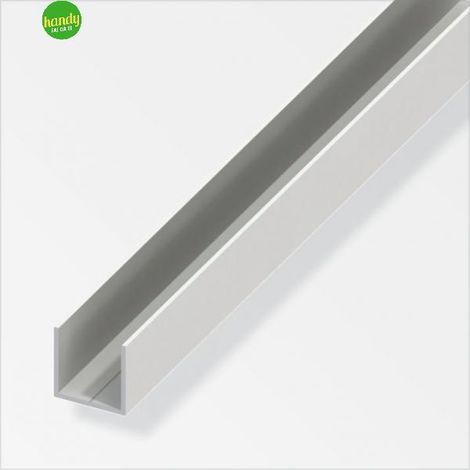 Profilo quadrato ad U Alfer Aluminium pvc bianco lato 2,35cm lungh. 2,5m