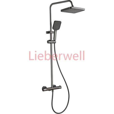3 Modes Luxury Thermostatic Shower Set with and Hot Cold Mixer for Bathtub and Bathroom, Complete System (1/5)