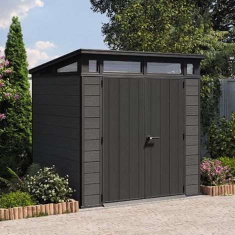 CASETA COBERTIZO RESINA JARDIN SIGNATURE CORTINA 7X7 KETER (1/5)