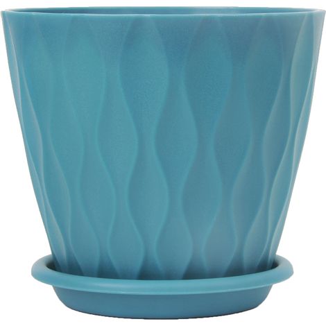 Esta maceta mide 15,2 x 13,5 cm, lo que la hace ideal para plantar. (Juego de 5, azul) (1/5)