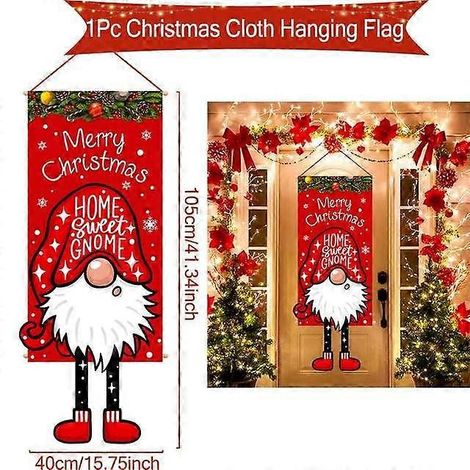 Décorations de Noël suspendues pour porche et porte, guirlande, ornements pour la maison, cadeaux de Noël, décorations de Noël et du Nouvel An. (1/5)