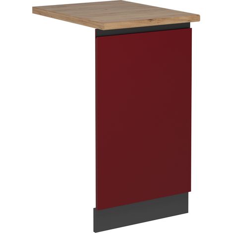 Façade de lave-vaisselle R-Line, Rouge, 45cm , PT Chêne, Vicco