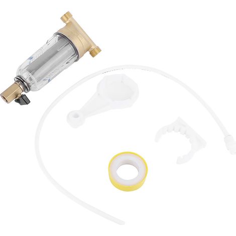 1 Préfiltre à eau en cuivre, maille inox 316, filetage 1/2", anti-rouille pour maison (1/5)