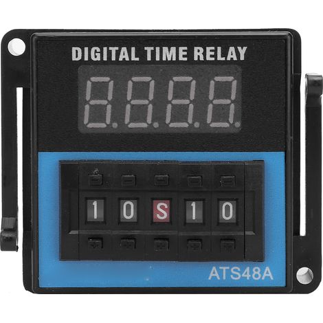 Relais temporisé professionnel ATS48A‑2Z, temporisation réglable cycle DC12V, composant de contrôle à retardement. (1/5)